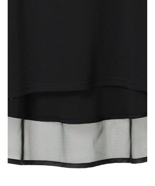 AMERICAN HOLIC 接触冷感チュールＭＩＸカットプルオーバー Black