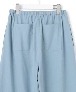 J.PRESS YORK STREET 【WOMEN】リネンライクリラックス ワイドパンツ ダルブルー系