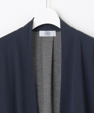 J.PRESS LADIES L セルロースリバー カーディガン ダルブルー系