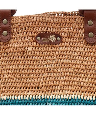 IBIZA ラフィア　ハンドバッグ 青緑