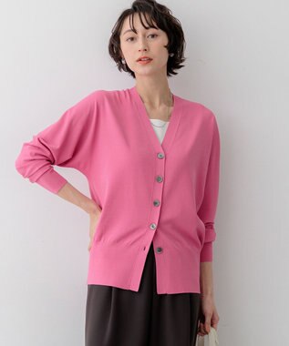 23区 【先行予約】レーヨンポリエステルストレッチ Vネック カーディガン