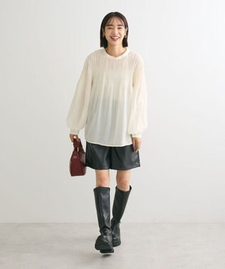 Green Parks レザーショートパンツ Black