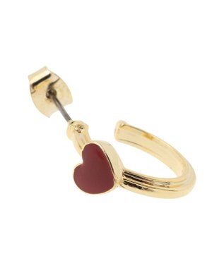 Green Parks ・ＨＡＬＦ　ＴＩＭＥ　ハートフープピアス Red
