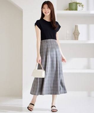 ANY SIS 【洗える】ニットコンビ ワンピース ブラック系