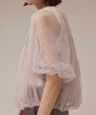 GRACE CONTINENTAL チュールシアーブルゾン ベージュ