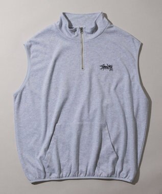 WEGO 【ユニセックス着用ITEM】ノースリハーフジッププルオーバー ライトグレー