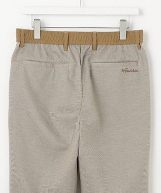 23区GOLF 【23Fondation/MEN】千鳥格子柄 ジャージーパンツ カーキ系3