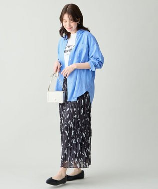 ANY 【Sサイズあり】ヨーロピアンリネンオーバーシャツ ブルー