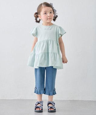 ANY KIDS 【綿100%/接触冷感】ひんやり ティアードチュニック ミント