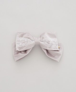 Maison de FLEUR ベロアレースリボンバレッタ