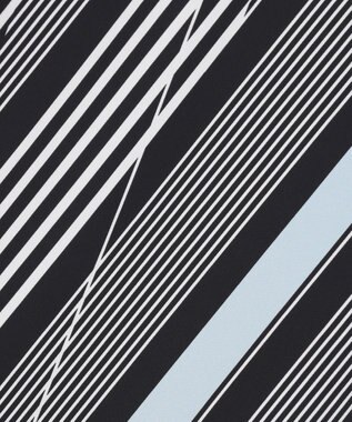 ICB 【先行予約】ランダムストライププリント ストレートスカート ブラック×オフホワイト×サックス