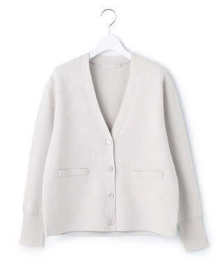 ICB 【洗える】ソフトカシミヤミックス Vネックニットカーディガン トープ系