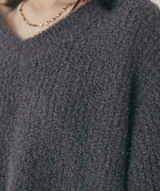 AMERICAN HOLIC ミニシャギーラメニットプルオーバー Charcoal Gray