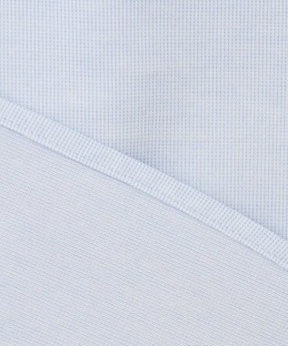 J.PRESS MEN 【KING SIZE】ピンチェックジャージ バンドカラーシャツ サックスブルー系