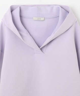 ANY 【洗える】ライトウエイト スリットネックパーカー ラベンダー