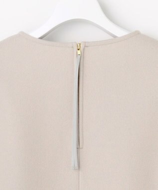 J.PRESS LADIES メルトンジャージー Vネック カットソー グレージュ系