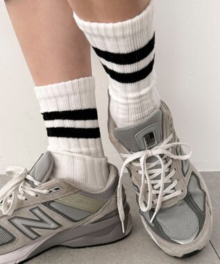 WEGO ローゲージラインソックス（R）　 ホワイト