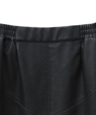 Green Parks ■ESCAR ヴィンテージ調エコレザースカート Black