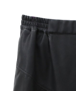 Green Parks ■ESCAR ヴィンテージ調エコレザースカート Black