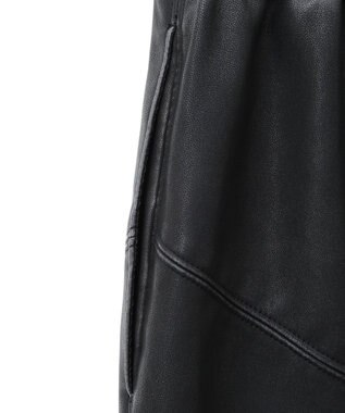 Green Parks ■ESCAR ヴィンテージ調エコレザースカート Black