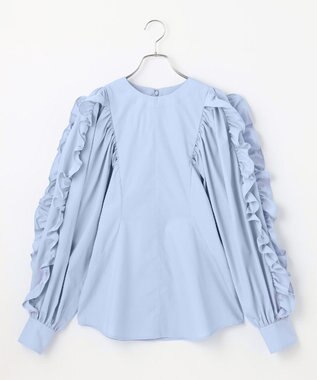 #Newans 【ANSWER for ファッショニスタ】フリルスリーブブラウス ブルー系
