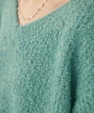 AMERICAN HOLIC ミニシャギーラメニットプルオーバー Green