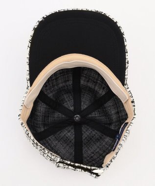 23区GOLF 【WOMEN】ツイードキャップ スタイリングが華やかに モノトーンコーデ ホワイト系