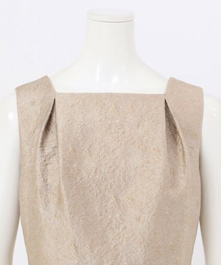 23区 L 【エステータ】シャイニージャカード ワンピース グレージュ系