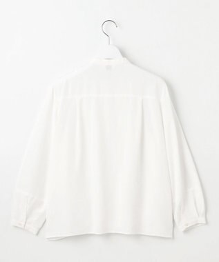 J.PRESS LADIES S 【洗える】アセVisシャドーギンガム タック ブラウス ホワイト系