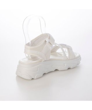 MODE ET JACOMO <noyau>トリプルベルクロ厚底スポーツサンダル ホワイト