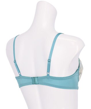 WACOAL ブラジャー 【リボンブラ 胸もとフィットながもち】 きれいな谷間をメイク 動いても谷間をキープ Gカップまで対応 大きいサイズ レディース BXB490 /ワコール ターコイズ