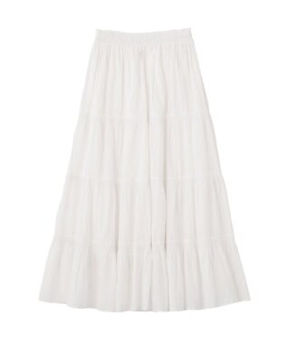 CRAFT STANDARD BOUTIQUE インド製 ティアードスカート White
