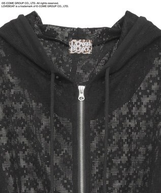Green Parks ■ＬＯＶＥＢＯＡＴ　フラワーメッシュパーカー Black