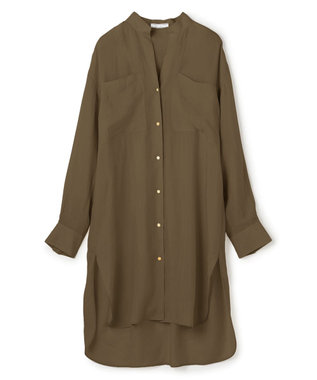 BEIGE， PAULINE / リネンヴィスコースオーバーサイズロングシャツ