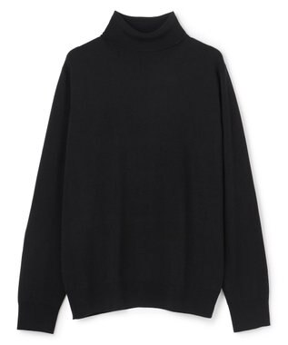 UNFILO MENS 【男女兼用】ソフトサーモ アンチピリングニット タートルネック ブラック