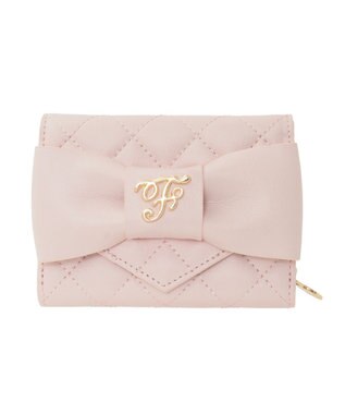 Maison de FLEUR キルティングFリボンウォレット Pink