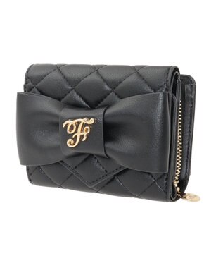 Maison de FLEUR キルティングFリボンウォレット Black