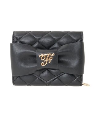 Maison de FLEUR キルティングFリボンウォレット Black