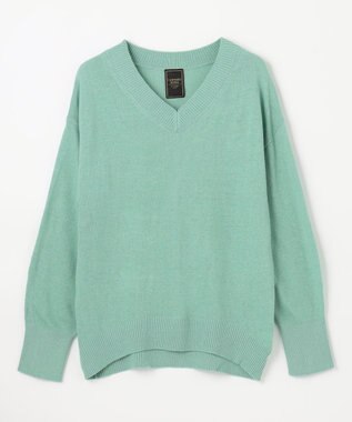 ANY 【手洗い可】イタリーヤーンウールカシミヤミックスＶネックプルオーバー ミント