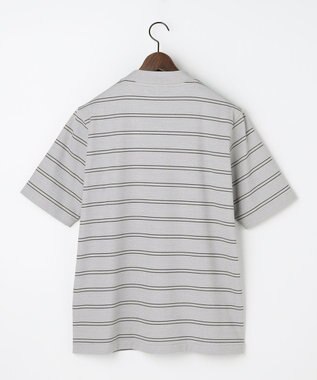 JOSEPH ABBOUD 【エコ素材和紙使用・日本素材を日本縫製 ・軽量・通気性】和紙フライスボーダーＴシャツ ライトグレー系2