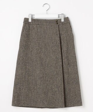 J.PRESS LADIES L ラメツイード スカート ブラウン系