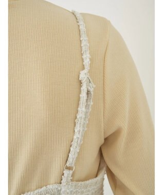 earth music&ecology ツイードキャミチュニック Ivory