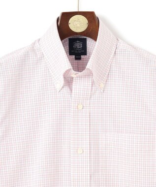 J.PRESS MEN 【PREMIUM PLEATS / 形態安定】スーピマコットンファンシーチェック ドレスシャツ / B.D. ピンク系3