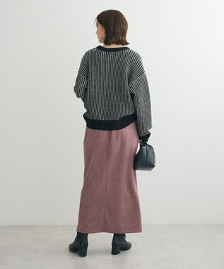 Green Parks ・ＥＬＥＮＣＡＲＥ　ＤＵＥ　タック編バイカラーニット Black