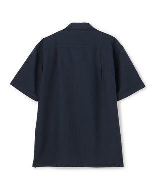 JOSEPH HOMME 【新素材】クールエアーサッカー 　レギュラーカラー半袖シャツ ネイビー系