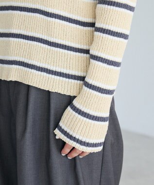 CRAFT STANDARD BOUTIQUE 2点セット/ベスト＋ハーフボタンリブニットトップ Beige