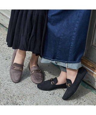 ing <ing>【WEB限定】【レイン対応】ビットローファー ダークブラウンスエード