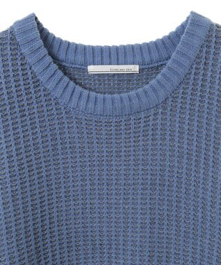 Green Parks ・ＥＬＥＮＣＡＲＥ　ＤＵＥ　タック編バイカラーニット Blue