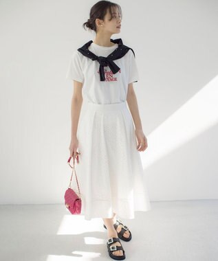 組曲 フロッキーロゴＴシャツ アイボリー系