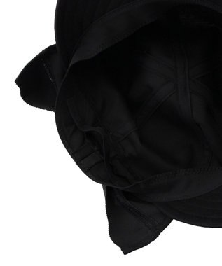 MOONBAT 【遮光100％/遮熱/UV】HIROKO KOSHINO(ヒロコ コシノ)遮光 リボンジョッキー 帽子 ゆったりMサイズ 手洗い可能/サイズ調整可能 ブラック